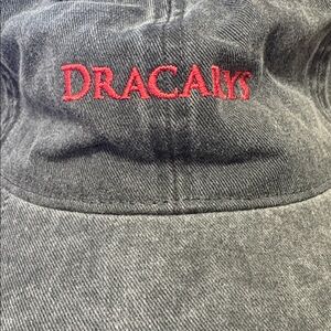 Gray Cap with Red Embroidery